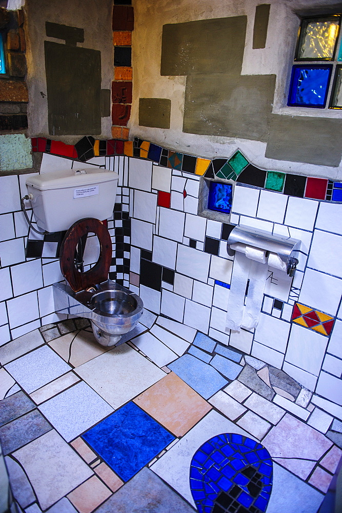 Hundertwasser toilet in Kawakawa, Northland, North Island, New Zealand, Pacific