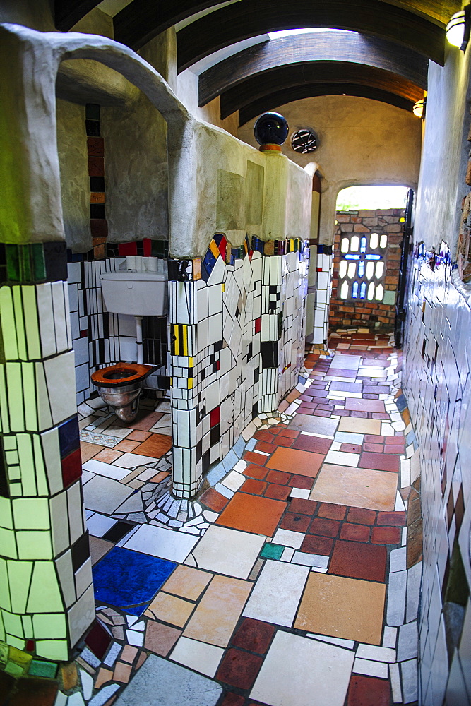 Hundertwasser toilet in Kawakawa, Northland, North Island, New Zealand, Pacific