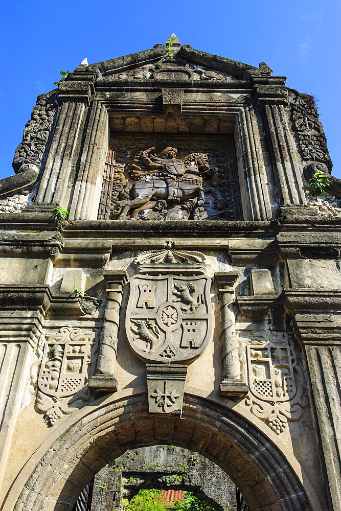 Entrance to the old Fort Santiago, Intramuros, Manila, Luzon, Philippines, Southeast Asia, Asia