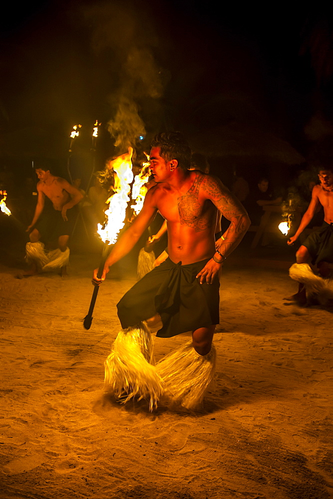 Traditional Firedance, Viti Levu, Fiji, South Pacific, Pacific