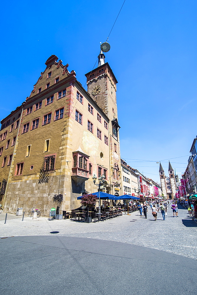 Historic Town Hall in Wurzburg, Franconia, Bavaria, Germany, Europe