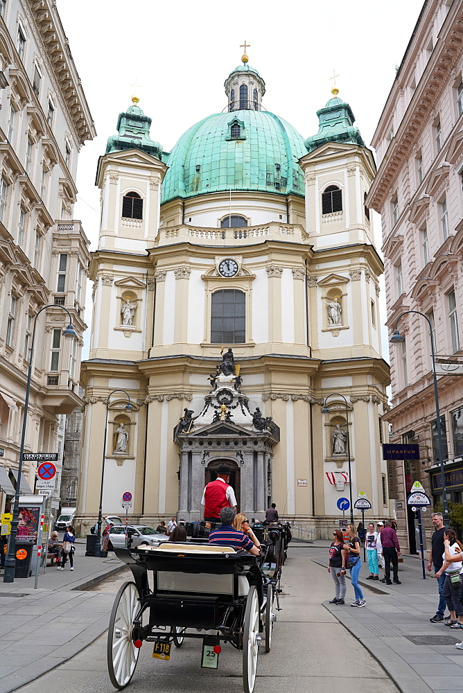 The Peterskirche, St. Peter's Church is a Baroque Roman Catholic parish church in Vienna, Austria, Europe