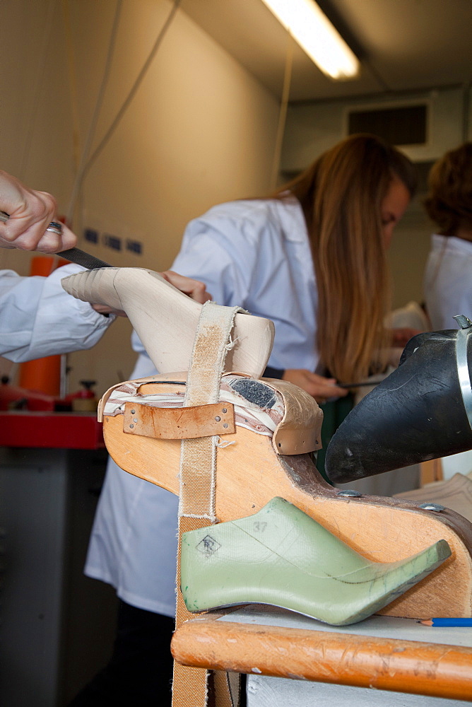 Wood model laboratory at Cercal footwear school, San Mauro Pascoli, Emilia-Romagna, Italy, Europe