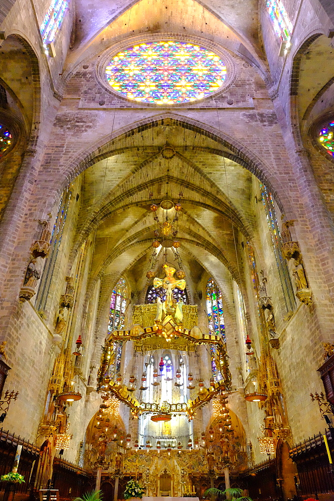 La Seu, the Cathedral of Santa Maria of Palma, Majorca, Balearic Islands, Spain, Europe