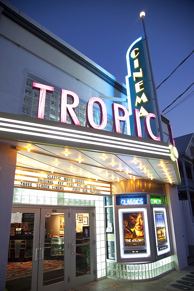 Tropic Cinema, an art deco building in Key West, Florida, United States of America, North America