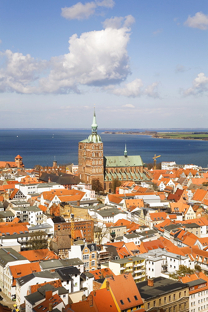 The rooftops of the city, Stralsund, UNESCO World Heritage Site, Mecklenburg-Vorpommern, Germany, Europe