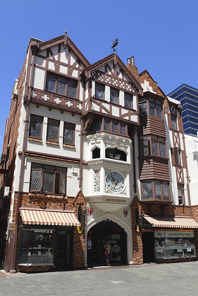 London Court, a mock-Tudor shopping arcade, built 1937, Hay Street, Perth, Western Australia, Australia, Pacific