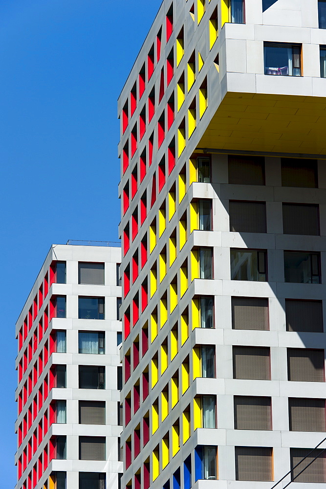 Moma Linked Hybrid complex by architect Steven Holl, built in 2009, Dongzhimen District, Beijing, China, Asia