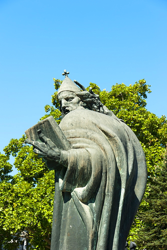 Gregorius of Nin statue, Split, region of Dalmatia, Croatia, Europe