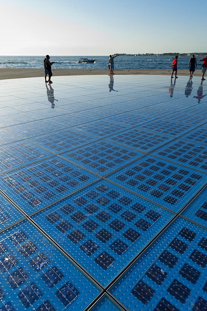 Pozdrav Zuncu (Sun Salutation) monument by architect Nikola Basic, Zadar, Zadar county, Dalmatia region, Croatia, Europe