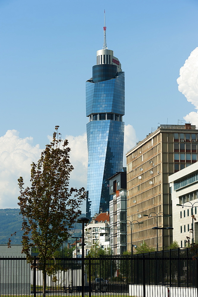 Avaz Twist Tower, headquarters of the newspaper Dnevni Avaz, Sarajevo, Bosnia and Herzegovina, Europe