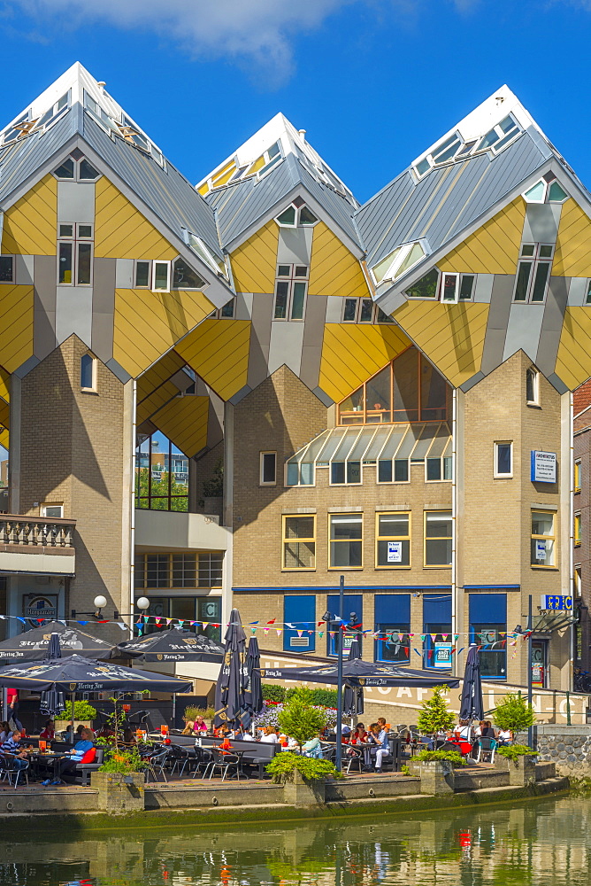 Cube houses (Pole Houses) (Tree Houses), Kubuswoningen, Rotterdam, South Holland, The Netherlands, Europe