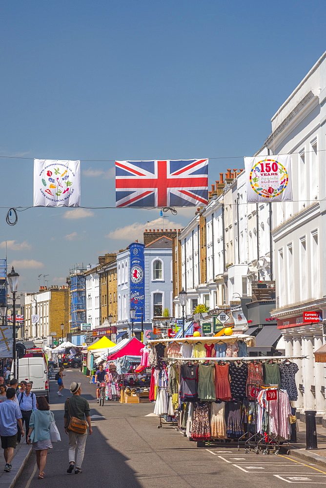 Portobello Market, Portobello Road, Kensington and Chelsea, London, England, United Kingdom, Europe