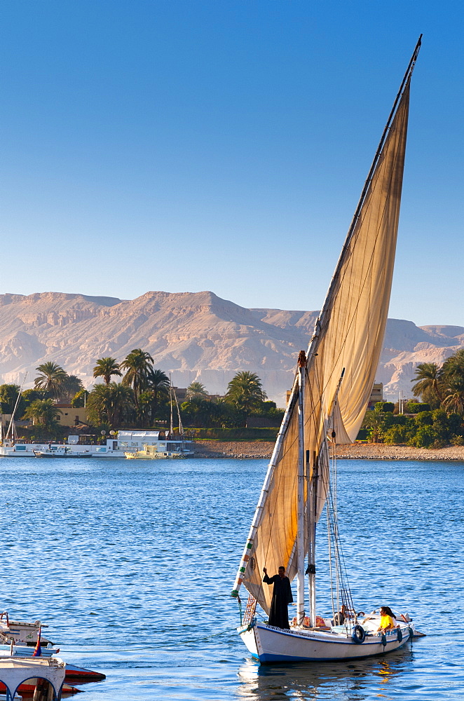 River Nile at Luxor, Egypt, North Africa, Africa