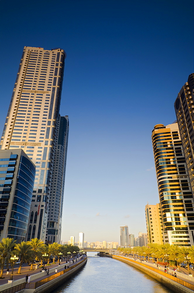 Al Qasba Canal, Sharjah, United Arab Emirates, Middle East