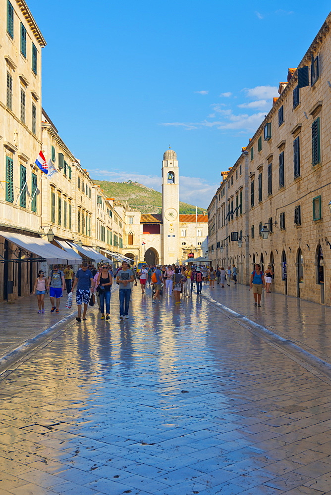 The Stradun, UNESCO World Heritage Site, Dubrovnik, Croatia, Europe