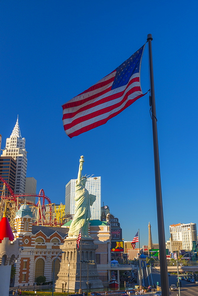 Statue of Liberty, New York New York Hotel and Casino, Las Vegas, Nevada, United States of America, North America