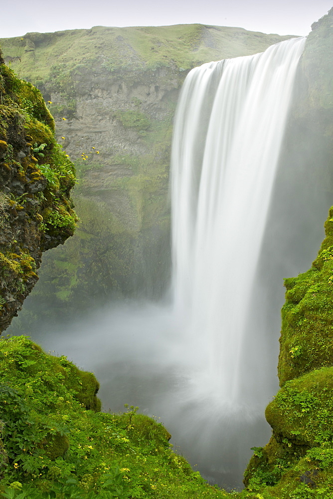 Skogar waterfall in the southwest, Iceland, Polar Regions