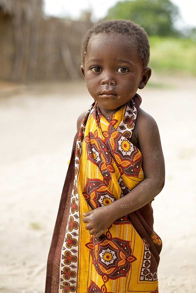 Child in Guludo village in the Quirimbas National Park in northern Mozambique, Africa