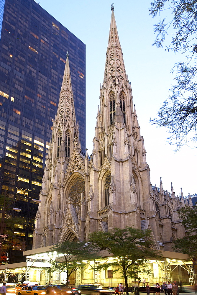 St. Patrick's Cathedral on Fifth Avenue in Manhattan, New York City, United States of America, North America