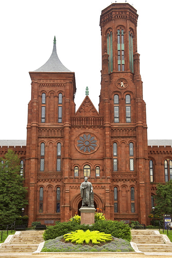 Smithsonian Castle Building on the Mall in Washington D.C., United States of America, North America