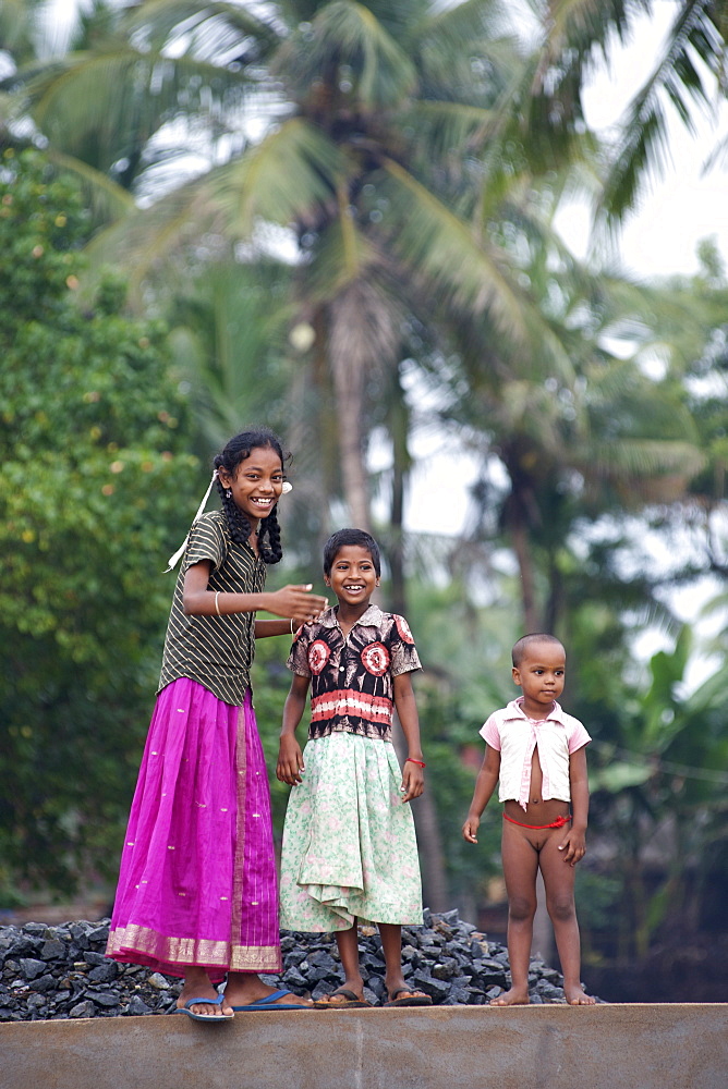 Children at Kalapet near Pondicherry in India