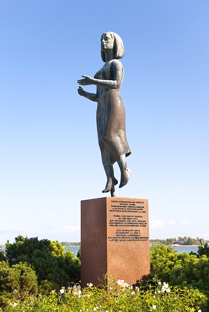 The Rauhanpatsas (Statue of Peace) in Helsinki, Finland, Scandinavia, Europe