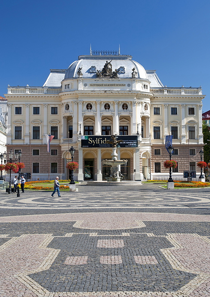 The National Theatre in Hviezdoslav Square in Bratislava, Slovakia, Europe