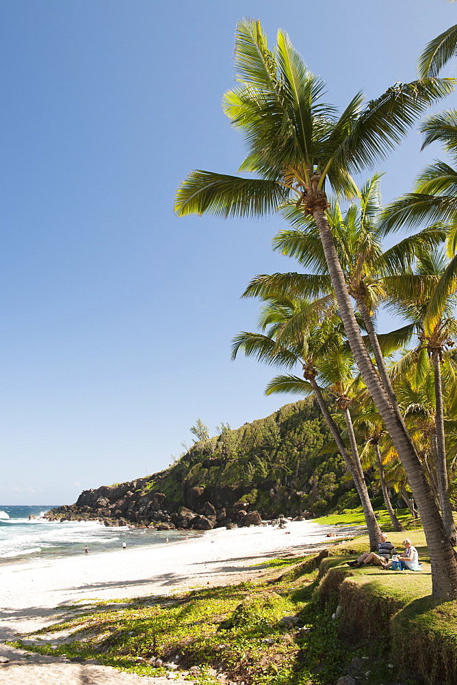 Grande Anse beach on the French island of Reunion in the Indian Ocean, Africa