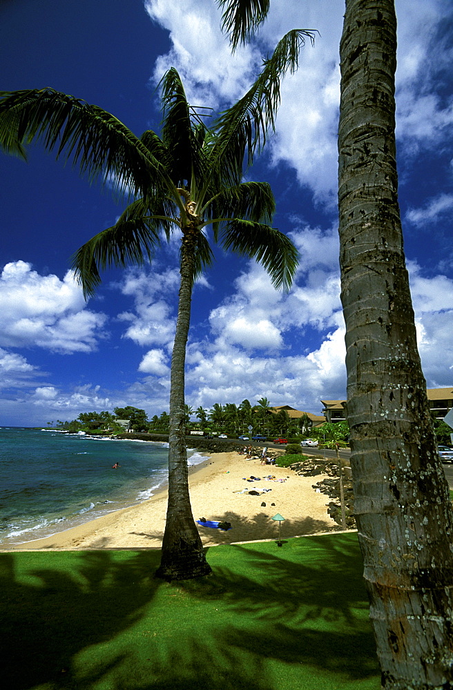 Lawai Beach, near Poipu on the south coast of Kauai, the 'Garden Island', South Coast, Kauai, Hawaii, USA