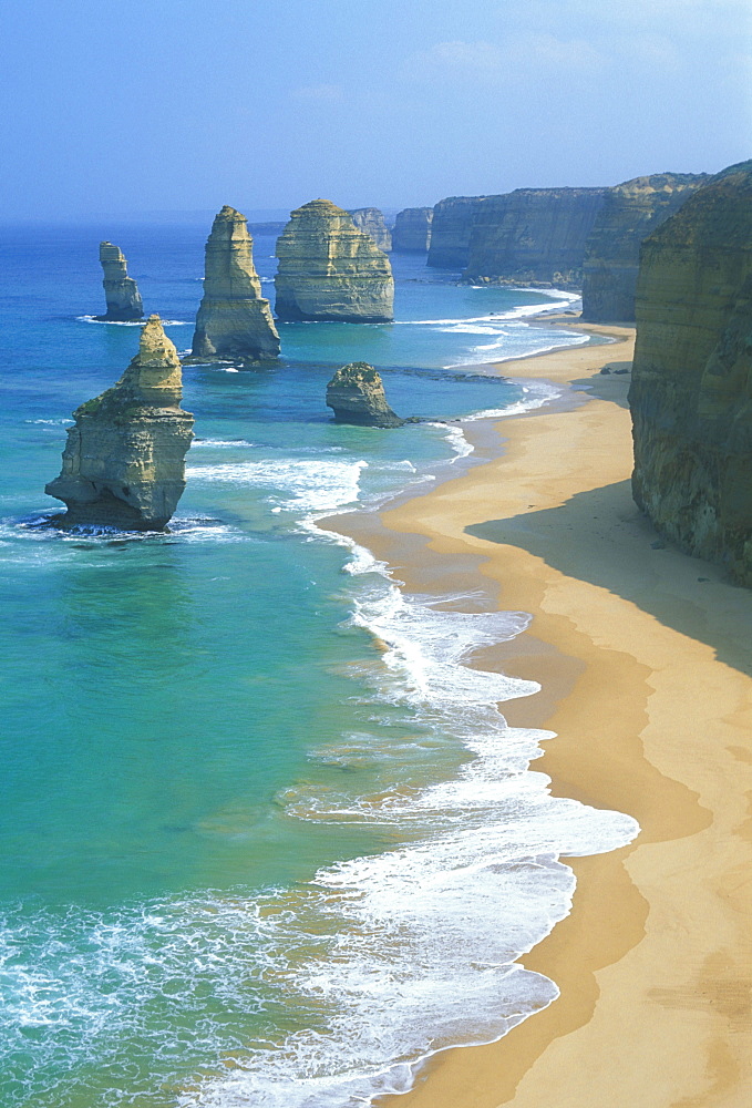 Sea stacks and dramatic limestone cliffs at The Twelve Apostles, Port Campbell National Park, Great Ocean Road, Victoria, Australia, Pacific