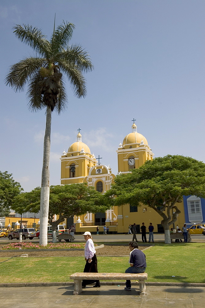 The Cathedral (1666) on the Plaza de Armas in the capital of the north, Trujillo, Peru, South America.