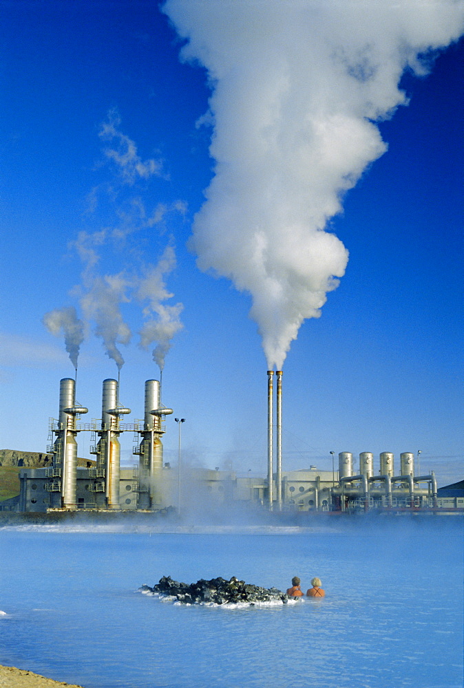 Geo thermal power plant in Svartsengi (Black Field) area, Iceland