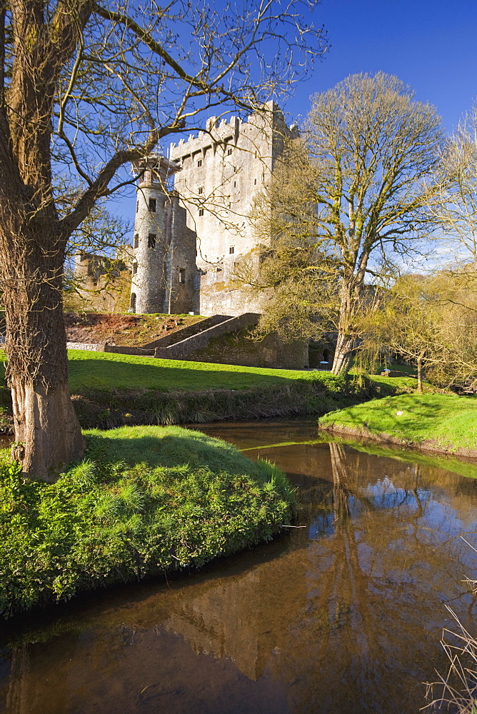 Blarney Castle in springtime, County Cork, Munster, Republic of Ireland, Europe