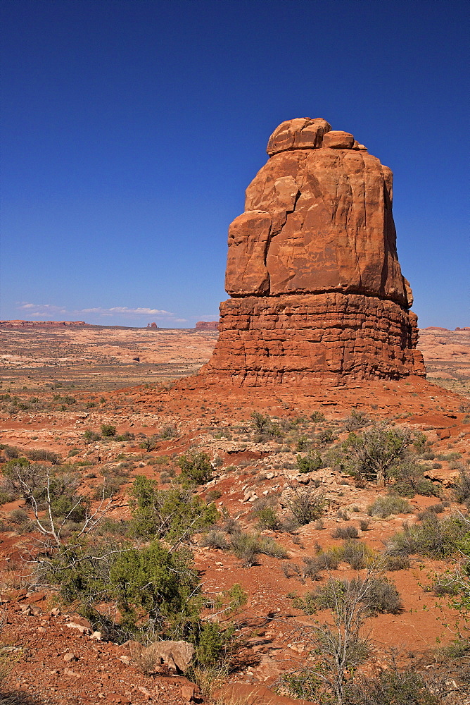 Rock formation, Courthouse Towers area, Arches National Park, Utah, United States of America, North America 