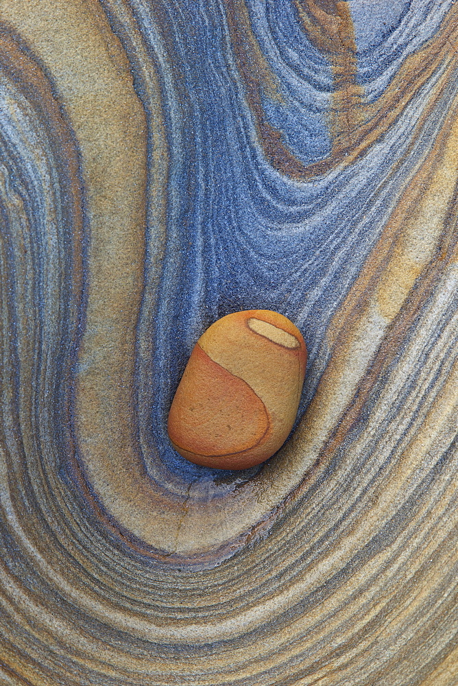 Sandstone patterns, Northumberland, England, United Kingdom, Europe