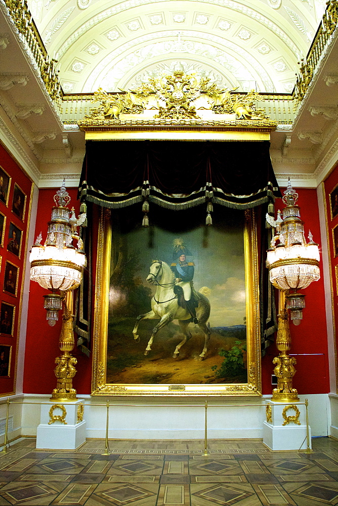 Portrait of Alexander I by Franz Kruger painted in 1837, 1812 War Gallery, Winter Palace, Hermitage Museum, St. Petersburg, Russia, Europe