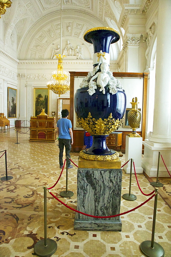 Large blue vase, State Hermitage Museum, St. Petersburg, Russia, Europe