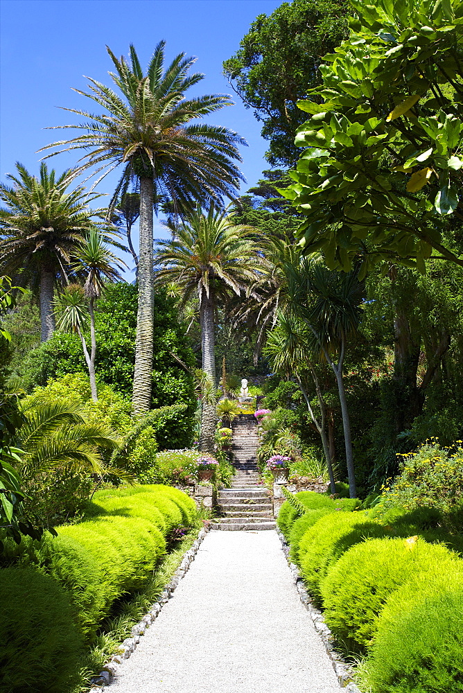 Neptune's Steps, Abbey Gardens, Isle of Tresco, Isles of Scilly, United Kingdom, Europe 