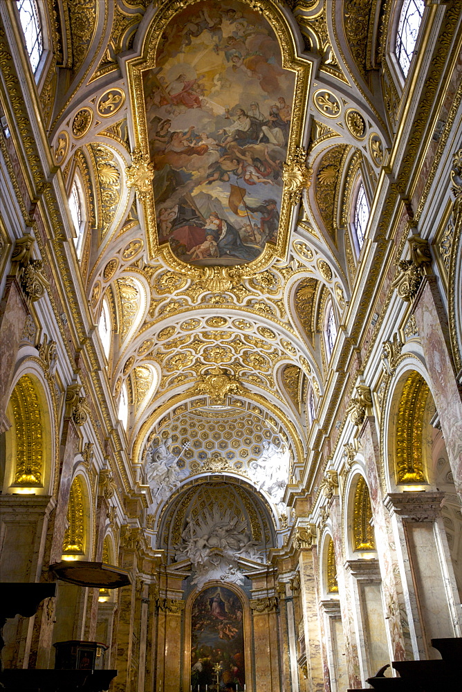 Interior of Church of San Luigi dei Francesi, Rome, Lazio, Italy, Europe