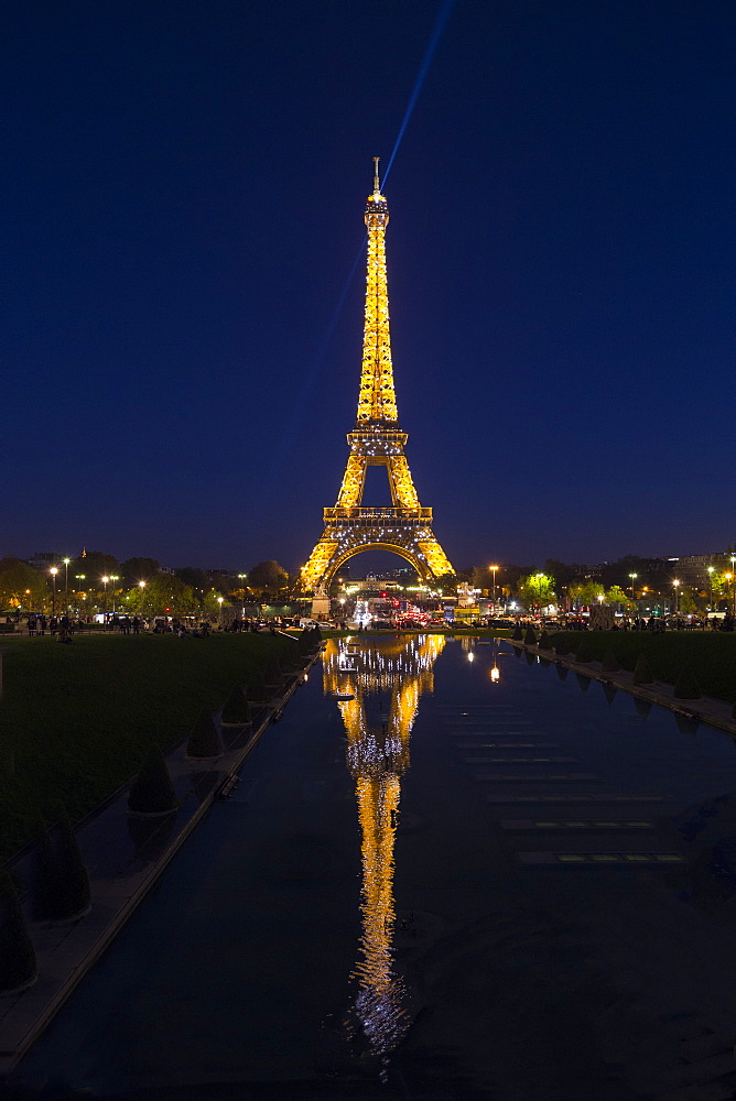 Eiffel Tower in the evening, Paris, France, Europe