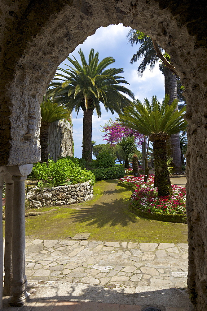 Villa Rufolo gardens in Ravello, Amalfi Coast, UNESCO World Heritage Site, Campania, Italy, Europe