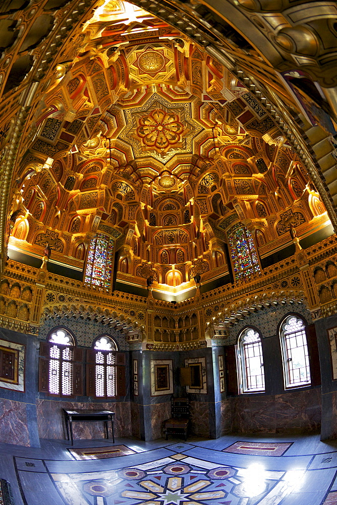 Roof of the Arab Room, Cardiff Castle, South Glamorgan, Wales, United Kingdom, Europe