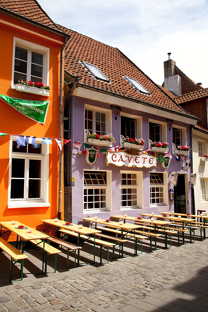 Cavete restaurant, Kreuzstrasse, Kuhviertel area, Muenster, Muensterland, North Rhine-Westfalia, Germany, Europa