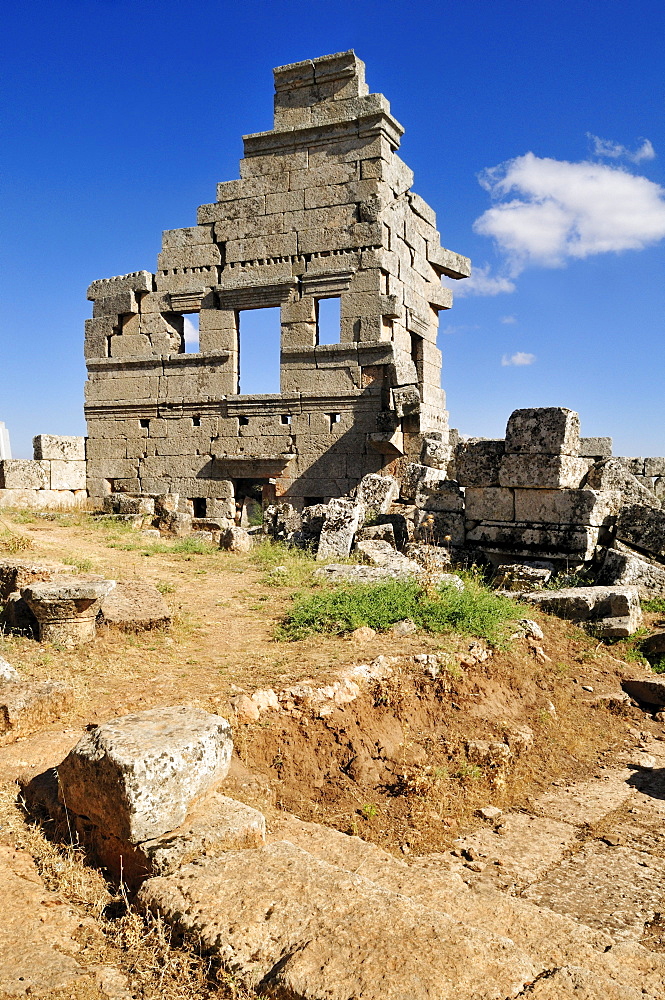 Byzantine ruin at the archeological site of Serjilla, Dead Cities, Syria, Middle East, West Asia