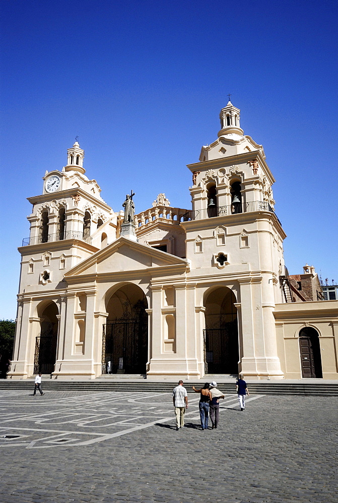 Cathedral Iglesia Catedral, on Plaza San Martin square, Cordoba, Argentina, South America