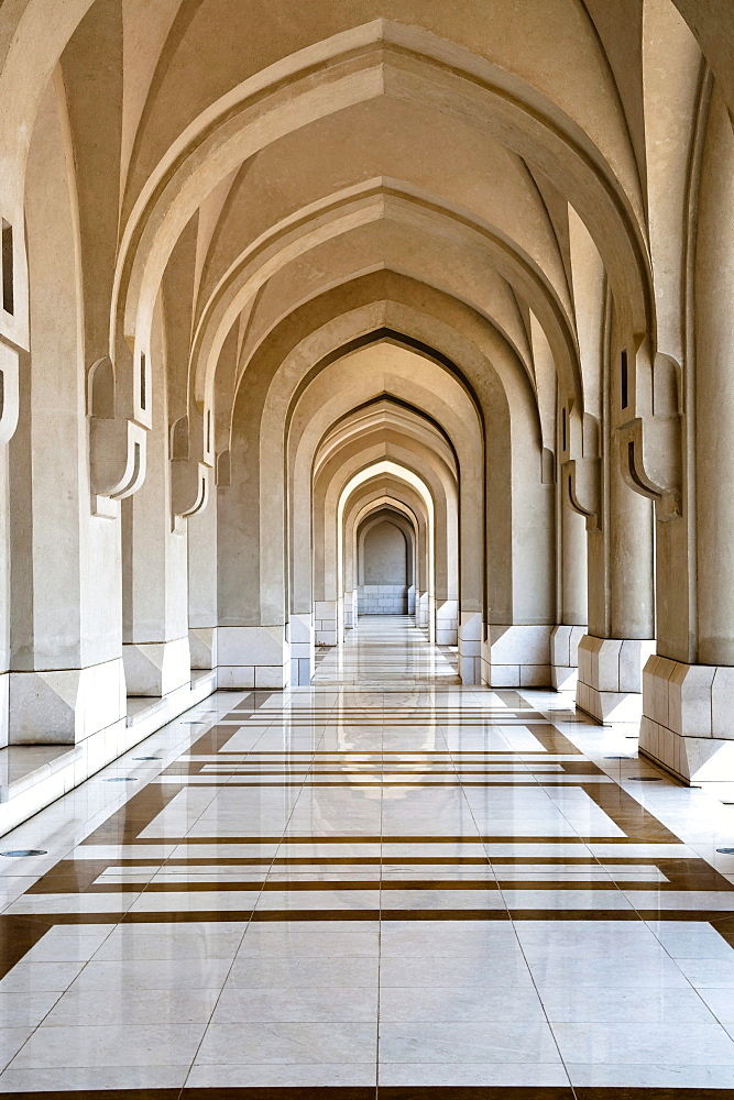 Portico of the Al Alam Palace, Muscat, Oman, Middle East