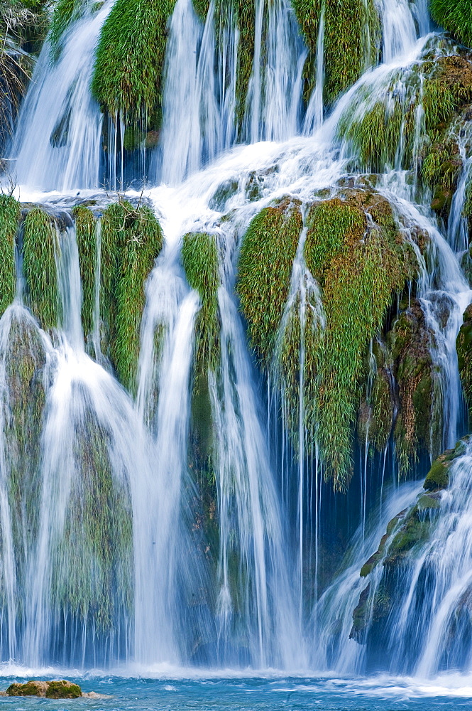 Waterfalls, Krka National Park, Sibenik-Knin County, Croatia, Europe