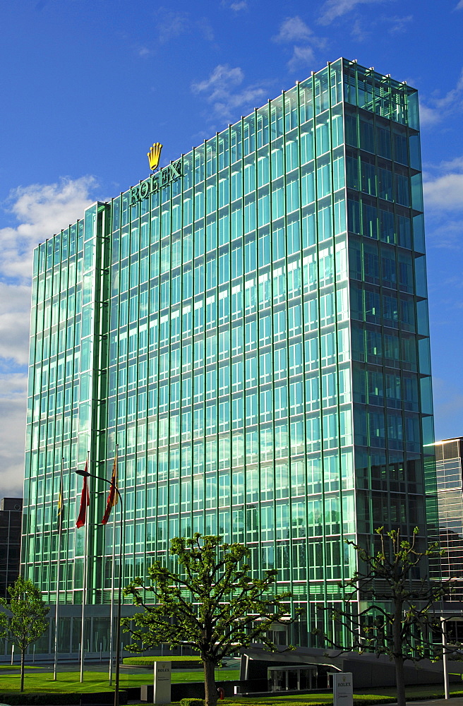 Headquarters of the Swiss watchmaker Rolex SA in Geneva, Switzerland, Europe