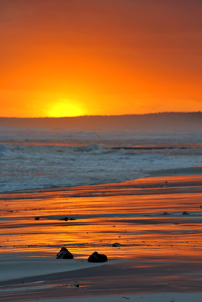 Sunset on the beach, Menorca, Balearic Islands, Spain, Europe